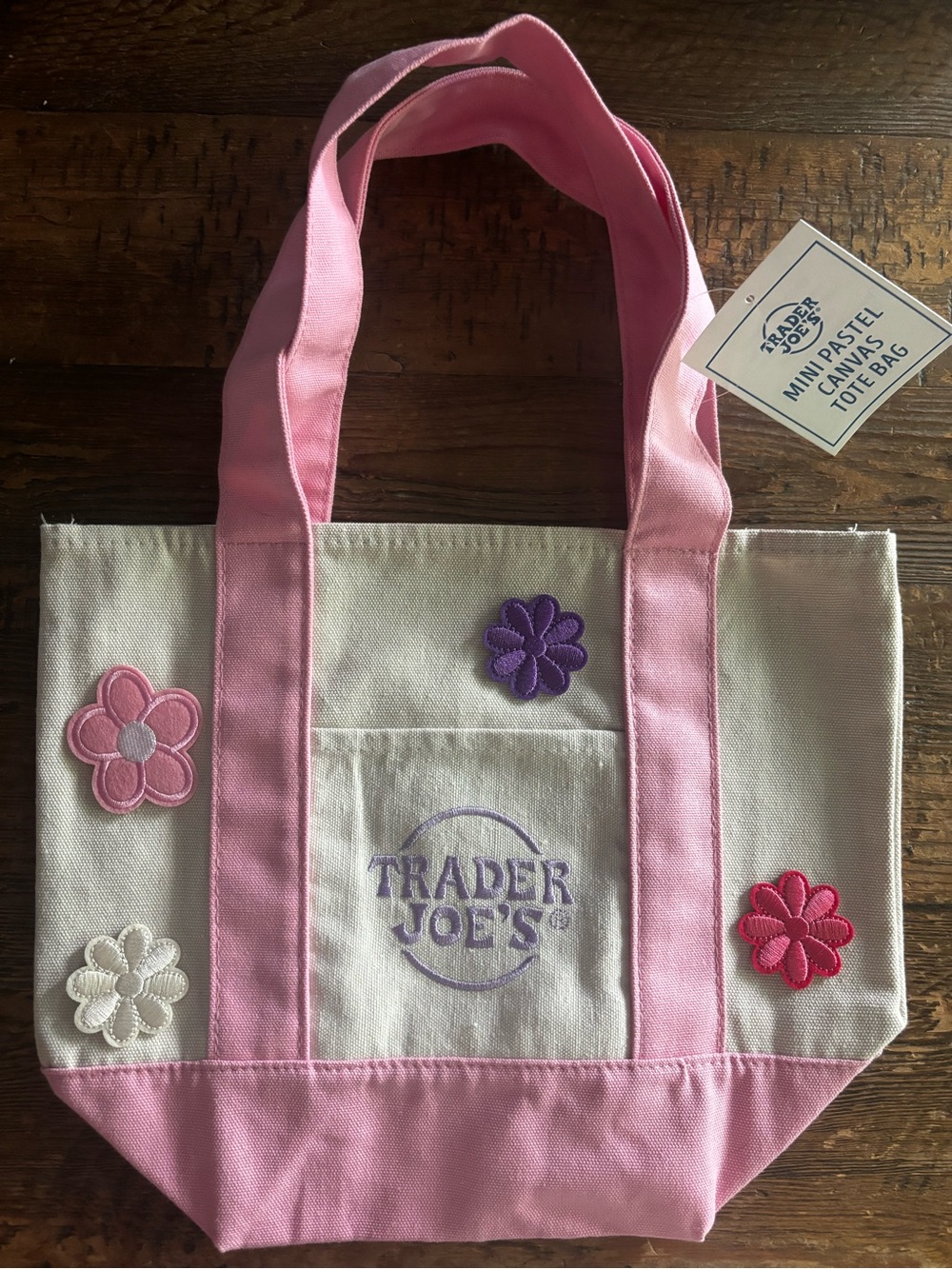 Trader Joe's viral mini Pink Tote Bag